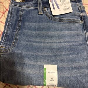 Blue Mid-Rise Jeans